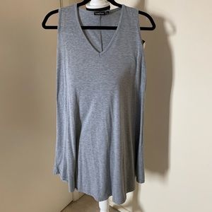 Boohoo Gray Maternity Dress